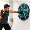 Hominas Music Boxing Machine per adulti con guantoni da boxe, senza fori | Boxe con musica, 8 punti di colpo, 9 modalità, luce LED, Bluetooth, 3 ore di autonomia, montaggio con chiusura in