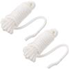 Toddmomy 2 di ormeggio Marine Nere, Cima di attracco in Nylon a Doppia | d'ormeggio bianche da 1/2" x 15 piedi per ormeggio di imbarcazioni, di marine ad alta resistenza per attracco e