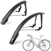 GEWAGE Set parafango bici da corsa e gravelbike, 700 C/28 pollici, montaggio senza attrezzi, design doppio spoiler, paraspruzzi allungabile
