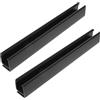 minkissy 2 Pezzi Striscia Parasole per Parabrezza Auto, Clip Golf Cart Nero