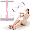 YunJoyous Allenatore addominale, attrezzo per allenamento per la casa, fascia di | Corda di trazione con impugnatura e pedale, per allenare gambe e glutei con tubi NBR e impugnature in schiuma