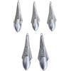 Generico Kit 5 piombi Surfcasting Roccobomb Grip Gancio Inox Pesca Mare Surf Casting Orata Spigola Mormora Piombo Varie Grammature (115gr 5pz)