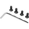 Waoclowr forcella anteriore M365 - M5 12 mm, 4 pezzi + kit chiave | Con set di M365: filettatura M5, lunghezza 12 mm, 4 pezzi, chiave inclusa, durevole e resistente alla corrosione