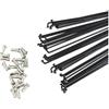 GMZQSN 24 raggi in acciaio 14G - 255/275/289 mm per riparazione ruote MTB da 66/69,8/29 con nippli (85 mm)