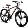 HH HILAND HILAND 26 Pollici Mountain Bike MTB con Telaio in Alluminio Freno a Disco Forcella Ammortizzata 3/6 Ruote a Raggi per Uomo Donna Ragazzo Ragazza Bicicletta Nero/Blu/Arancione/Bianco