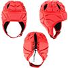 SKISUNO Casco Protettivo da Rugby Rosso in Eva, Traspirante e Regolabile