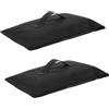 ifundom 2 Pezzi Sacchi Zavorra per Reti Sportive in Oxford Nero 34x23 Cm | Manici, Riempimento Regolabile, Uso per Porte Calcio e Reti Hockey, Adatti a Scuole e Club