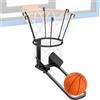 COSTWAY Sistema di Ritorno Palla Canestro con Rotazione di 180° | Palla di Ritorno per Basket con Guida da 54 cm, Struttura in Metallo, 6 Ganci a Forma di C e Installazione Facile