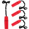 ULTECHNOVO 4 Pezzi Contenitore Rosso in Plastica con Cordino per Chiavi e