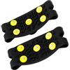 Cabilock 2 Set Copriscarpe Antiscivolo Punte per Ghiaccio, Nero, Elastici | Silicone e Acciaio, Artigli Metallici Sostituibili, per Scarponi e Scarpe Sportive, Montagna e Ghiaccio