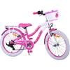 Volare Biciclette per bambini 20 pollici per bambine 6-8 anni Lovely rosa con campanello, cestino, pneumatici ad aria e 7 marce Shimano
