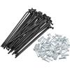 GMZQSN 40 raggi per bicicletta a J da 14 G, 78-290 mm, raggi in acciaio con nippli per bici pieghevoli e ruote profonde (40 pezzi da 288 mm)