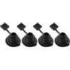 JUMPLAWN 4 Pezzi Valvola a Vite per Kayak e Gommone, PVC Nero, Spirale | Set di Gonfiaggio, Tenuta Stabile, Resiste a Torsioni Ripetute, per Campeggio Portatile e Uso Nautico