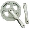 wanhaoaony Guarnitura MTB 44T 160mm Pieghevole Bicycle Grulenkset in Lega di Alluminio in Foro Quadrato Argento Doppio pignone