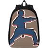 Cxzmnba Karate, zaino con tracolla regolabile, perfetto per lavoro, viaggi, università, borsa alla moda, Nero , M, Classico