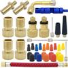 YYMT Kit di 37 Adattatori per Valvole di Bicicletta DV SV AV per Pompa | Adattatori In Ottone Per Schrader E Presta, Scatola Di Conservazione E Aghi Gonfiabili, Compatibili Con Pompe E Compressori