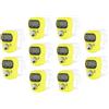 Hitopin 10 Pezzi Contatori Digitali, Mini Contatore delle Dita, Contatori di Dita Elettronici, Contatore Digitale Elettronico, per Piano di Inventario del Golf di Sport di Preghiera (Giallo)