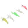 Allthingstore Esche luminose per gamberetti, 4,5 cm, 15 pezzi, per pesca notturna | Top morbido silicone, consistenza, azione nuoto realistico, 5 colori mix, sensazione realistica