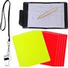 Tofficu Kit Arbitro Calcio Cartellini Rosso Giallo, Fischietto e Taccuino