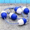 Generic Corda per corsia per Piscina da 10 Piedi 20 Piedi 30 Piedi con galleggianti e Ganci, divisore di Sicurezza Galleggiante, Linea barriera Blu e Bianca per Allenamento di Nuoto, Sicurezza della Piscina