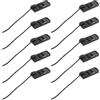 JECOMPRIS 10 Pezzi Clip per Pinna da Surf in Nylon Nero, Chiusura Sicura