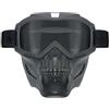 HXCSYC Occhiali protettivi per uomo e donna con maschera, stile teschio, copertura completa, antigraffio, per moto da cross e sci fuoristrada (grigio)