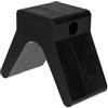BESPORTBLE Bow Stop Blocco di Gomma a V per Rimorchio Barca, Nero, 2 Pollici, Leggero e Facile da Installare, per Yacht e Kayak