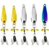 Bemonew 5 Esche da Pesca, Esche per Spinner ad Alta velocità di Cattura 3D, Esca da Pesca con in Metallo 1, 5 con Coda Rotante Galleggiante per Trota spigola, 3 Colori