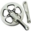 wanhaoaony Guarnitura MTB 46T Strada Bicycle Grulenkset Single Speed Bike Crank 152mm Pieghevole Sliver a Catena Ruota pignone Alluminio