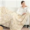 ESTINGO Coperta elettrica 180 x 130 cm, coperta termica elettrica con timer, spegnimento automatico, 6 livelli di riscaldamento e timer per 10 ore, morbida coperta termica, lavabile in lavatrice