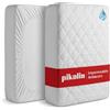 PIKOLIN Coprimaterasso Matrimoniale Impermeabile 135 x 190/200 cm 32 cm di Altezza Traspirante Silktouch e Certificato Oeko-Tex - Protettore di Materasso Imbottito, Anallergico e Lavabile