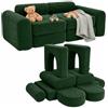 Relaxdays divano gioco modulare, 10 pz, blocchi morbidi, verde | Sofa per bambini, 32x108x50 cm