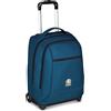 Trolley Scuola Fisso New Benin Solid, Blu, 2 in 1, Doppio Uso, Trolley E Zaino,