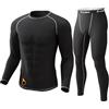 CL convallaria Uomo Termico Set Intimo Intimo Intimo Pile Linea Sport Lungo John Per Pelle | Sporty Raglan Long John Layer da uomo. Poliestere e spandex. Tuta morbida elastica ad asciugatura rapida e calda per