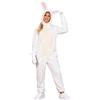 Vhersily Costume Coniglio Coniglietto Tuta Cosplay Tutona per Adulti, Facile da Indossare Pigiama in Pile Frontale Tuta Intera in Peluche da Notte Confortevole Sleepwear Regalo Capodanno Natalizia