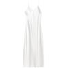 SDIUAKBV Abito con Spalline Sottili Elegante Abito da Donna in Raso di Seta con Texture Sexy e Sottoveste Senza Schienale for Feste per L'Estate(White,S)