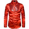YOSUWOAI Camicia Disco da Uomo per Carnevale, Camicia con Paillettes per Festa a Tema, Camicia da Party Anni 70, Costume Hippie, Paillettes Scintillanti, Outfit Rave, Costume aderente, Outfit Disco