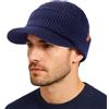 TOP-EX PolarWool 50% lana merino, berretto invernale da uomo e donna, con fodera in pile, per sci all'aperto, running, M-XXL, blu navy, M/L