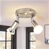 meoaow Plafoniera con 2 Faretti LED GU10, Orientabile a 350°, Design Moderno