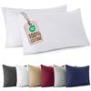 CGK Unlimited Federa Jersey Cotone 40x60 cm Bianco - Set da 2 - Chiusura con Cerniera - Morbida, Anti-Grinze & Resistente allo Sbiadimento - Traspirante, Ipoallergenica & Certificata OEKO-TEX Standard 100