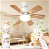Generico Ventilatore Da Soffitto Con Luce E Telecomando Silenzioso, Dotato Di 3 Velocità Della Ventola 3 Modalità Di Illuminazione, Rende Adatto All'Uso Soggiorno, Sala Pranzo Camera Letto (1pcs)