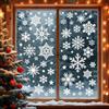 Hretvoi 160 Pezzi Vetrofanie Natalizie per Finestre Fiocchi di Neve Grandi,Adesivi Natalizi per Vetri Riutilizzabili,Addobbi Natalizi Negozio,Vetrofanie Natale per Decorazioni di Vetrine Vetro Natale Bianche