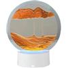 VEYFIY Lampada da scrivania a clessidra con sabbia fluente con luce morbida, decorazione 3D con sabbia mobile, decorazione per ufficio, scrivania, soggiorno (giallo)