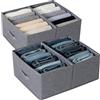 LAJIAKE Organizer per guardaroba, adatto per maglioni, asciugamani da bagno, set da 2 scatole grandi e pieghevoli, lavabili, scatole extra grandi, per armadio, 50 x 40 x 20 cm