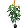 Decovego Calla Arum Pianta Artificiale Plastica con Vaso 125cm 3 Fiori