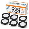 LIGHTWORLD24 Welt der Lichter LIGHTWORLD24 Faretti LED da Incasso 230V 6W Ultrasottili IP44 Set da 6 Nero | Faretti da incasso da soffitto, diametro 65-80 mm, CCT 3000K, 4000K, 6500K, 480 lm, profondità di montaggio 28 mm