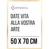Estancia Cornice Dorata in Legno 50x70 cm con Vetro Plexi Infrangibile | Cornice Moderna 70x50 cm in Legno Color Oro