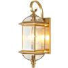 MEVZHH Sconce Di Parete in Ottone per Porta Anteriore 18,5 Impermeabile Apparecchio Luminoso All'Aperto, Lanterna Di Vetro per Portico, Giardino, Patio, Illuminazione a Parete Esterna/Pacchetto/1