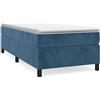 IKAYAA Struttura Letto Singolo 90x190 Rete Singolo con Doghe in Legno per Adulti, Bambini e Teenager, Altezza 25 cm -Blu scuro-90 x 190 cm/35 cm
