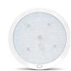 D-lite Plafoniera LED 12V per Camper, Luce Bianco Freddo 6000K Dimmerabile | Con Luce Blu Ambiente, Funzione di Memoria, Illuminazione Interna per Camper, Furgone, Barca Φ22cm Rotonda, Bianco Moderno